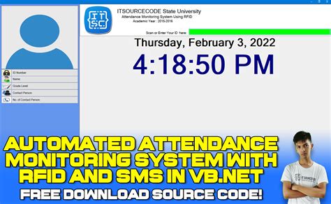 rfid attendance system source code vb|attendance monitoring system vb.